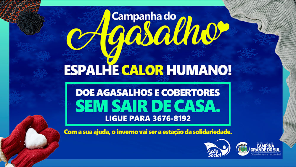 Prefeitura de Campina Grande do Sul lança Campanha do Agasalho 2023 e